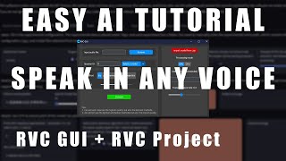 RVC V2 Tutorial  Speak in any voice  Retrievalbased Voice Conversion  Easy AI Voice Tutorial [upl. by Ydnim]