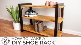 How to Make a DIY Shoe Rack with a Unique Finish [upl. by Marchese]