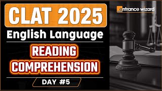 CLAT 2025  Reading Comprehension Day 5  English Languageentrancewizard [upl. by Blount]