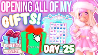 I GOT THIS FOR CHRISTMAS IN ROYALE HIGH… ADVENT CALENDAR DAY 25 ROBLOX Royale High Winter Update [upl. by Parrnell]