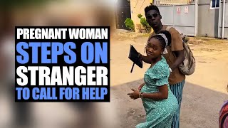 Pregnant Woman Steps On Stranger To Call For Help [upl. by Marsh]