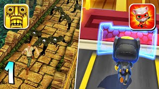 Temple Run Vs Talking Tom Hero Dash Gameplay Walkthrough Part 1 Android iOS [upl. by Asert635]