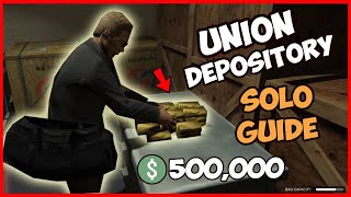 EASY 500000 Union Depository Heist Contract SOLO GUIDE  Make Millions  GTA 5 Online [upl. by Alleul120]