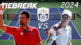 Tiebreak  Jannik Sinner VS Novak Djokovic Final Masters Shanghai 2024 Simulación  marratxiboy [upl. by Sirtaeb]