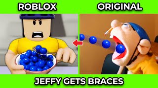 SML Movie vs SML ROBLOX Jeffy Gets Braces  BEST OF SML VIDEOS  Side by Side [upl. by Atnauqahs]