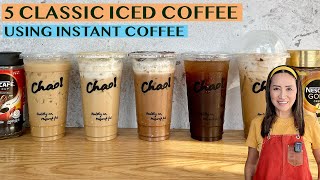 INSTANT COFFEE SERIES RECIPES FOR 5 ICED COFFEE BESTSELLERS IN LARGE 22OZ CUPS [upl. by Dionysus]