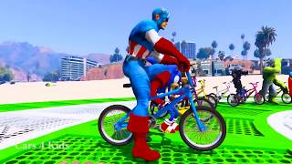 Сolors Cars for Kids with BMX Jetski amp Spiderman Cartoon w Bus Superheroes for babies [upl. by Norina]