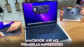 LIGANDO PELA PRIMEIRA VEZ MACBOOK AIR M2 MAIS FINO E PODEROSO COM NOVO PROCESSADOR M2 DA APPLE [upl. by Manfred]