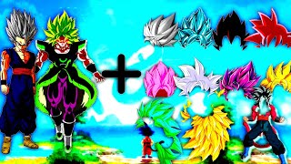 Broly and Gohan  All Super Saiyan Mode  transforms  2024 Goku Black [upl. by Harpole475]