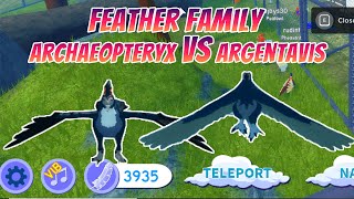 ARCHAEOPTERYX VS ARGENTAVIS  FEATHER FAMILY ROBLOX [upl. by Annert]