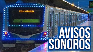 Metrô de SP  Novos Avisos Sonoros dos Trens 2023 [upl. by Troy]