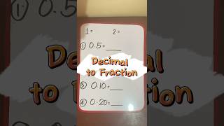 This is how you turn decimal to faction shorts mathseducationforall [upl. by Sverre]