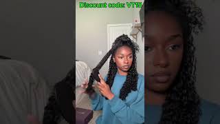 HALF UP HALF DOWN with Clip Ins  Protective Install on Natural Hair [upl. by Maybelle835]