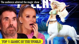 Sacred Riana Magician Fan Made SCARES The Judges with Half Man Half Horse Britains Got Talent 2023 [upl. by Llennyl]