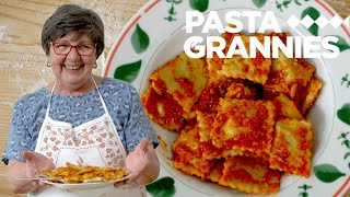 Angela makes ravioli from Genova  Pasta Grannies [upl. by Madonia]