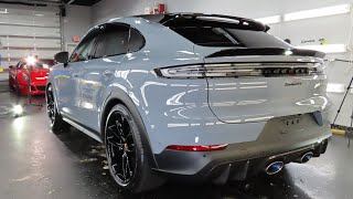 2024 Porsche Cayenne Turbo GT Artic grey  Paint corrected  Ceramiccoated [upl. by Ag]