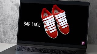 Il metodo più semplice per allacciare le adidas Campus 00s ➡️ BAR LACE [upl. by Niuqaoj]