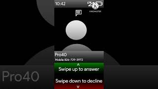 Pro40 Touch 10 Incoming Call [upl. by Anehta]