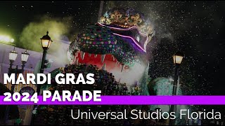 Mardi Gras 2024 Full Parade  Universal Studios Florida [upl. by Aneeuqahs]