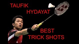 TAUFIK HYDAYAT BEST TRICK SHOTS Badminton 2015 [upl. by Avruch757]