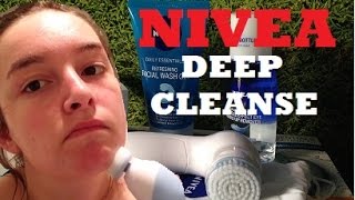 Nivea Face Wash Gel and Electric Deep Cleansing Brush  Unboxing And Review [upl. by Htir]