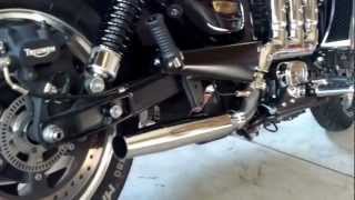 Triumph Rocket 3 2013 zodiac slip on Exhaust sound [upl. by Pylle]