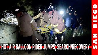 Hot Air Balloon Rider Jumps Out Intense Search  Recovery  Del Mar  20240503 4K [upl. by Attela525]