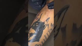 Tattooing myself tattooartist shorts subscribe [upl. by Saile]