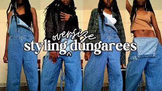 styling OVERSIZE dungareesoveralls  a LOOKBOOK [upl. by Yauqram]