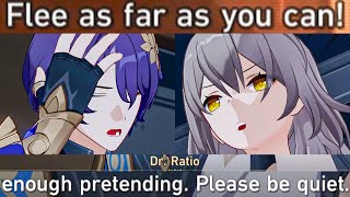 Dr RATIO VS STELLE Cutscene Honkai Star Rail [upl. by Llenehc993]