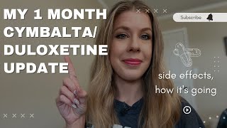 1 Month Cymbalta Duloxetine Update For Anxiety [upl. by Euqimod]