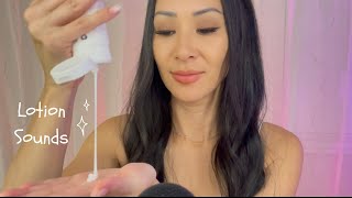 ASMR  Intense Lotion Hand Sounds Testing different lotions [upl. by Glanville]