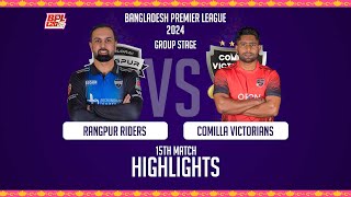 Comilla Victorians vs Rangpur Riders  Highlights  15th Match  Season 10  BPL 2024 [upl. by Nillad]