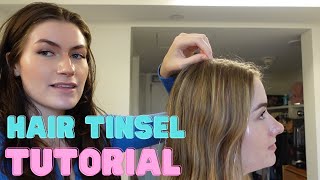 How to Apply Hair Tinsel Tutorial [upl. by Disraeli]