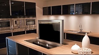 DWN Black Glass Downdraft Kitchen Extractor  Luxair Cooker Hoods [upl. by Neelyahs705]