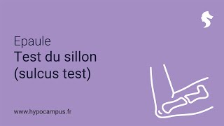 Epaule  Test du sillon sulcus test [upl. by Baruch210]