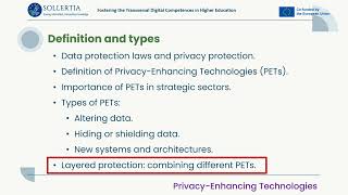 FTDCHE M4 Data Protection and Privacy Topic 10 PrivacyEnhancing Technologies [upl. by Ennaira372]