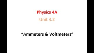 Ammeters amp Voltmeters [upl. by Walcoff]