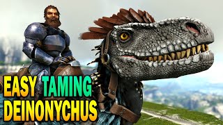 Ark HOW TO TAME DEINONYCHUS Easy Egg Locations Ark Survival Evolved Valguero DLC [upl. by Dihaz690]