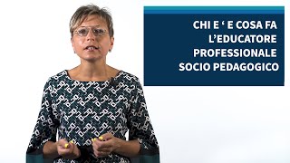 Chi è e cosa fa leducatore professionale socio pedagogico [upl. by Weismann894]