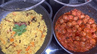 🇲🇺Rougail Saucisses  Riz Safrané 🇲🇺 [upl. by Edualc]