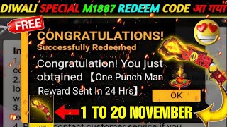 FREE FIRE REDEEM CODE TODAY 19 NOVEMBER REDEEM CODE FREE FIRE  FF REDEEM CODE TODAY 19 NOVEMBER [upl. by Drannek]