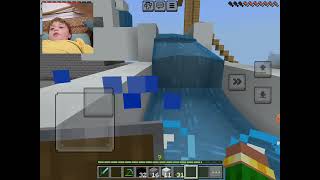 Minecraft  Making a waterslide [upl. by Dleifxam]