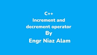 increment and decrement operator in c [upl. by Eveneg]