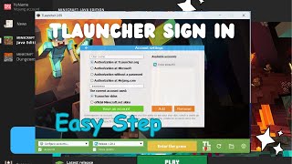 How to sign in tlauncher [upl. by Galan]