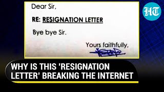 Bye Bye Viral resignation letter with nine alphabets is breaking the Internet [upl. by Orabelle]