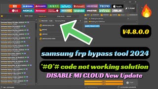 New tool update V4800 fix  SAMSUNG FRP BYPASS 2024  MI Unlock tool  Erase FRP New OS [upl. by Suoinuj104]