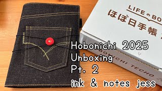 Hobonichi Unboxing Pt2 A5 5year journal  ink amp notes jess [upl. by Anayia]