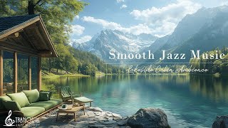 Tranquill Jazz In Lakeside  Cozy Outdoor Autumn Coffee Shop Ambience With Smooth Jazz For Relax [upl. by Lunt]