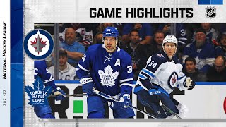 Jets  Maple Leafs 331  NHL Highlights 2022 [upl. by Cleve]